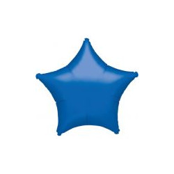 Balon foliowy gwiazdka metalik - niebieski 43 cm