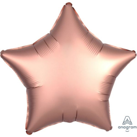 Balon foliowe, gwiazdka"Satin Luxe Rose Copper"