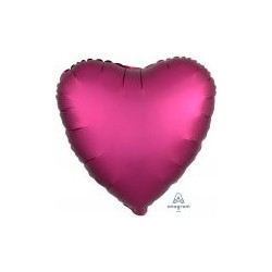Balon foliowy Serce satyna w kolorze magenta