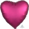 Balon foliowy Serce satyna w kolorze magenta