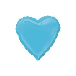 Balon foliowy "Serce - błękit karaibski" 43 cm