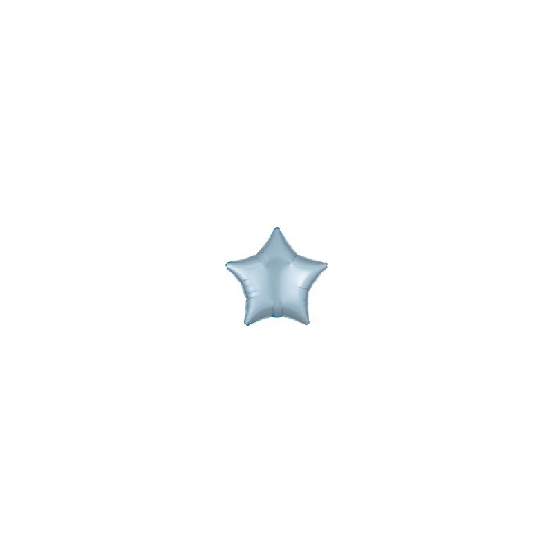 Standard Satin Luxe, pastelowy-niebieski, gwiazda,