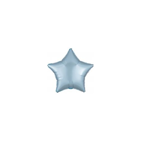 Standard Satin Luxe, pastelowy-niebieski, gwiazda,