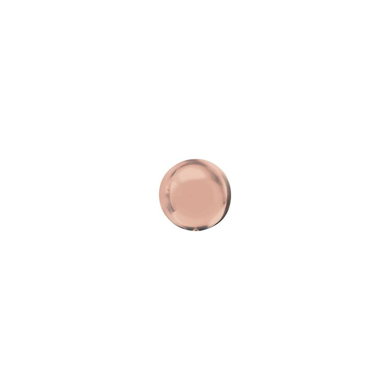 Balon, foliowy 15" ORBZ - kula, różowe złoto
