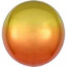 Balon, foliowy 15" ORBZ - kula, zolty i pomaranczo