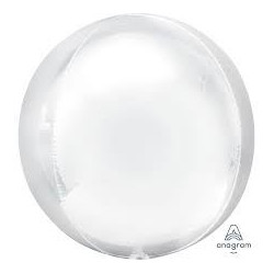 Balon foliowy Orbz - kula biała 38 x 40 cm