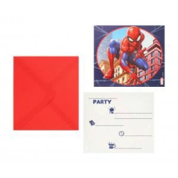 Zaproszenia z kopertami Spiderman