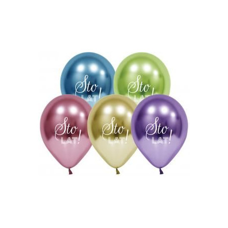 Balony Beauty&Charm Sto Lat (platynowe), 12"/ 5 sz