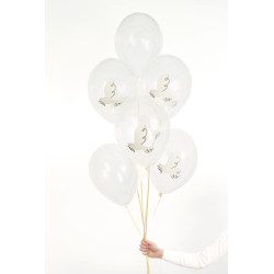 Balony 30 cm, Gołąb, Crystal Clear