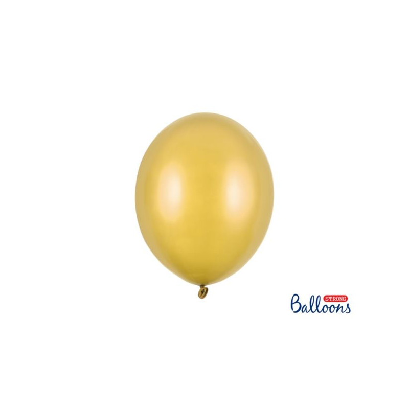 Balony Strong 30cm, Metalic Gold, 100 szt.