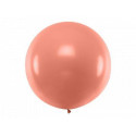 Balon 1 m, okrągły, Metallic różowy złoty