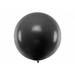 Balon 1m, okrągły, Pastel czarny, 1 szt.