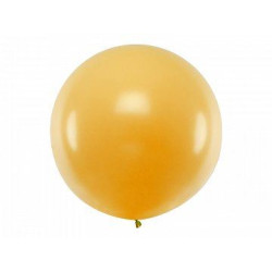 Balon 1m, okrągły, Metalic złoty, 1 szt.