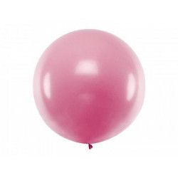 Balon 1 m, okrągły Metallic j.różowy 1 szt.