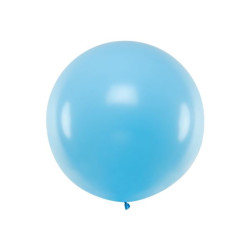 Balon 1m, okrągły, Pastel błękit, 1 szt.