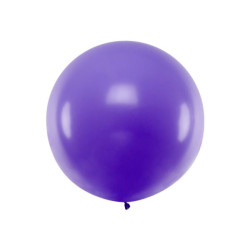 Balon 1m, okrągły, Pastel lawenda, 1 szt.