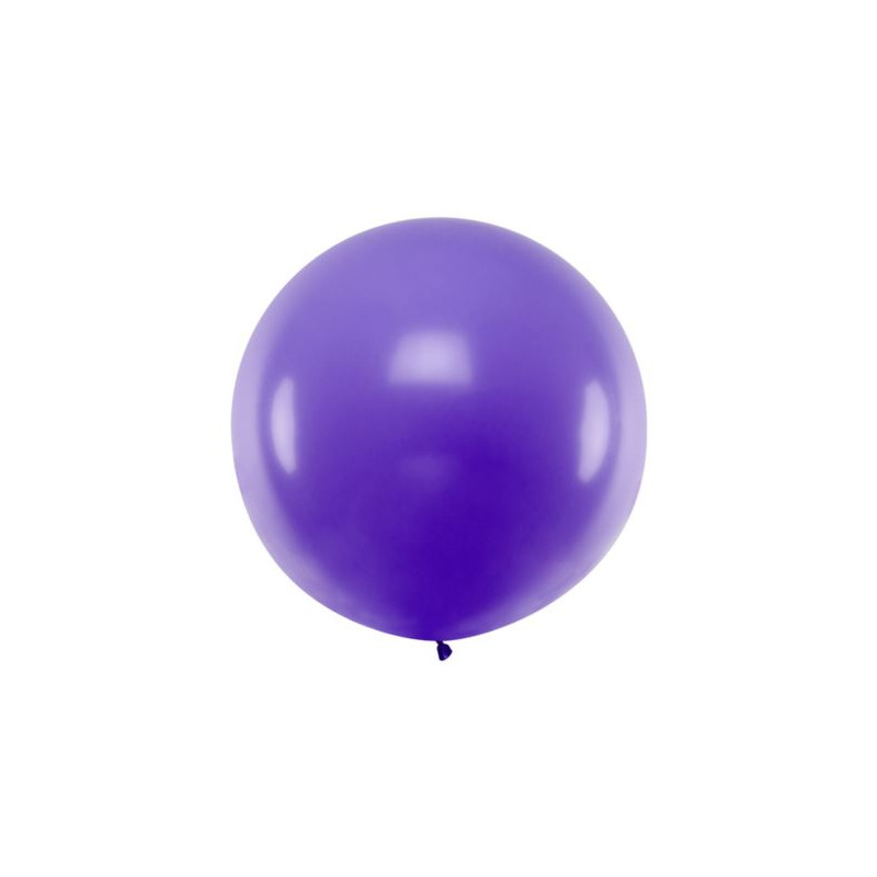 Balon 1m, okrągły, Pastel lawenda, 1 szt.