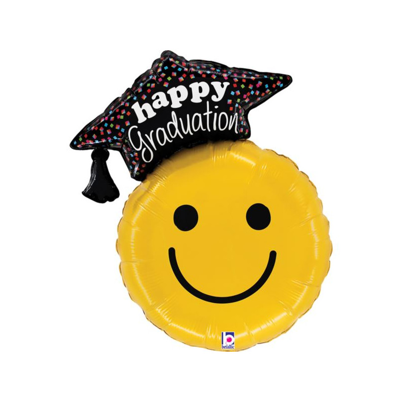 Balon foliowy Grabo 26'', Graduation Smiley