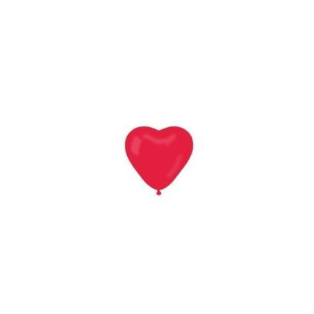 Balon CR pastel "Serce bez nadruku" - "czerwony"