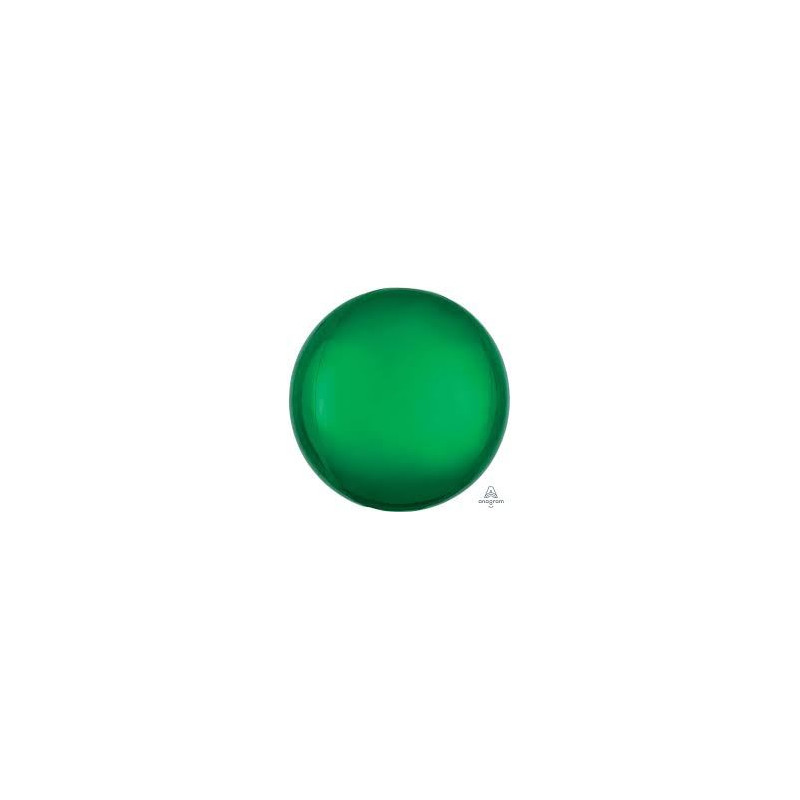 Orbz Green, balon foliowy, G20, zapakowany, 15"/38