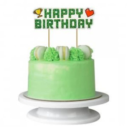 Dekoracja na tort Game On - Happy birthday