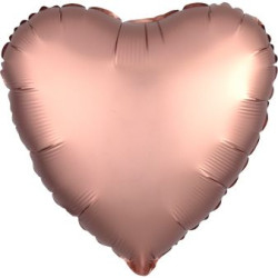 Balon foliowy serce różowe złoto 43cm