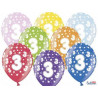 Balony 30 cm, 3rd Birthday, Metalic Mix, 6 szt.