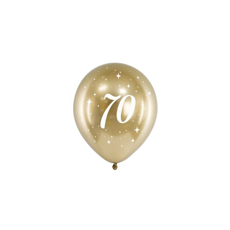 Balony Glossy 30cm, 70, złoty
