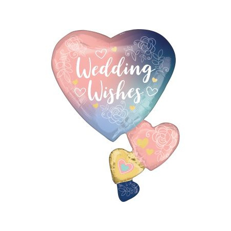 Balon foliowy Wedding Wishes 58x76 cm
