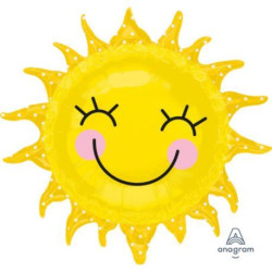 Balon foliowy "Uśmiechnięte Słońce" 74 x 71 cm