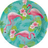 Talerze Flamingo Paradise okragle papier 23 cm