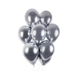 Balony GB120 shiny 13" - srebrne/ 10 szt.