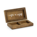 Drewniane pudełko na obrączki, 10x5.5 cm
