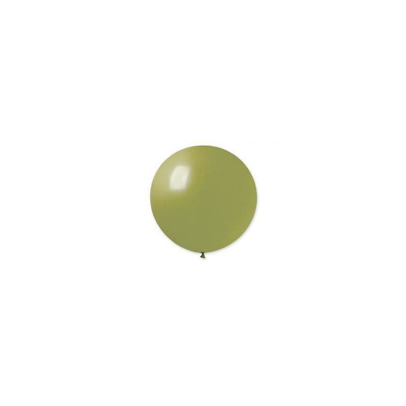 Balon G30 pastel kula 0.80m - zielona oliwkowa