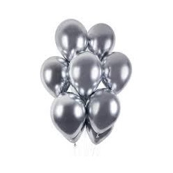 Balony GB120 shiny 13 cali - srebrne/ 50 szt.