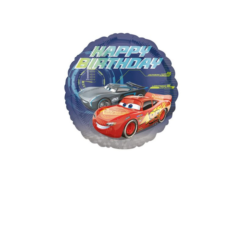 Balon foliowy "Cars - Happy Birthday" 43 cm 1 szt.