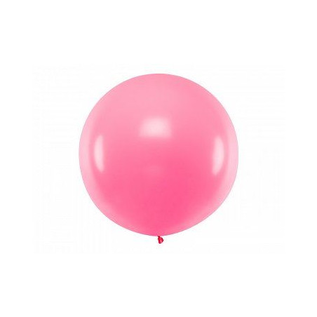 Balon 1m, okrągły, Pastel różowy, 1 szt.
