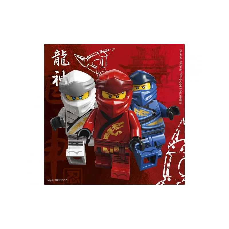 Serwetki papierowe Lego Ninjago, 33x33 cm, 16 szt.