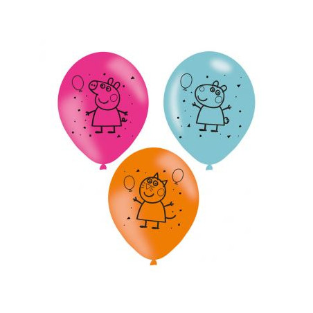 balony lateksowe Peppa Pig 23cm/6szt