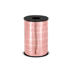 Wstążka plastikowa, różowe złoto, 5mm/225m