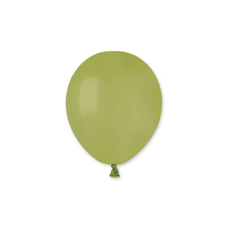 Balon A50 pastel 5"- zielone oliwkowe 98/ 100 szt.