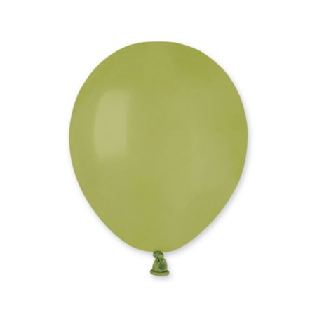 Balon A50 pastel 5"- zielone oliwkowe 98/ 100 szt.