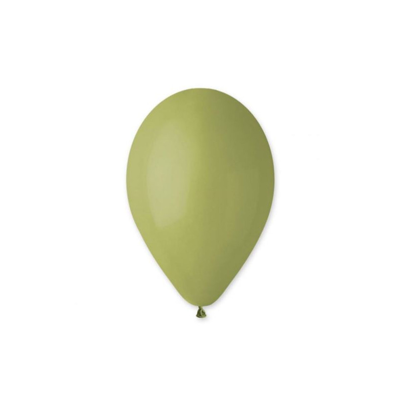 Balon G90 pastel 10" - zielone oliwkowe 98/ 100 s