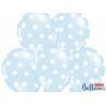 Balony 30 cm, Kropki, Pastel Baby Blue