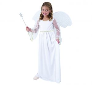 Strój dla dzieci Aniołek, (sukienka długa, skrzydł