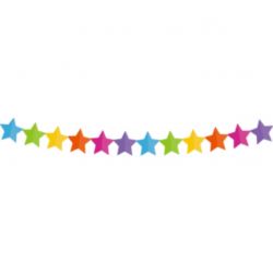 Girlanda papierowa "Kolorowe gwiazdki", 360x18x18c