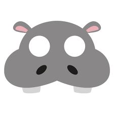 Maska filcowa Hipopotam 1szt