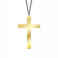 Naszyjnik krzyż złoty 50cm