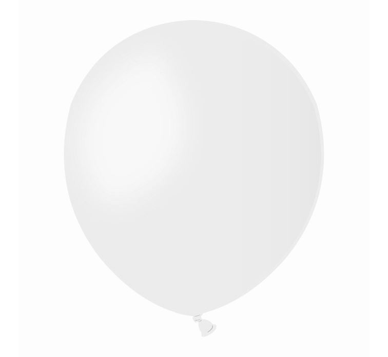 Balon A50 pastel 6" - "biały" / 100 szt.