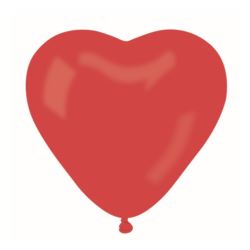 Balon CR Pastel "Serce bez nadruku" - czerwony